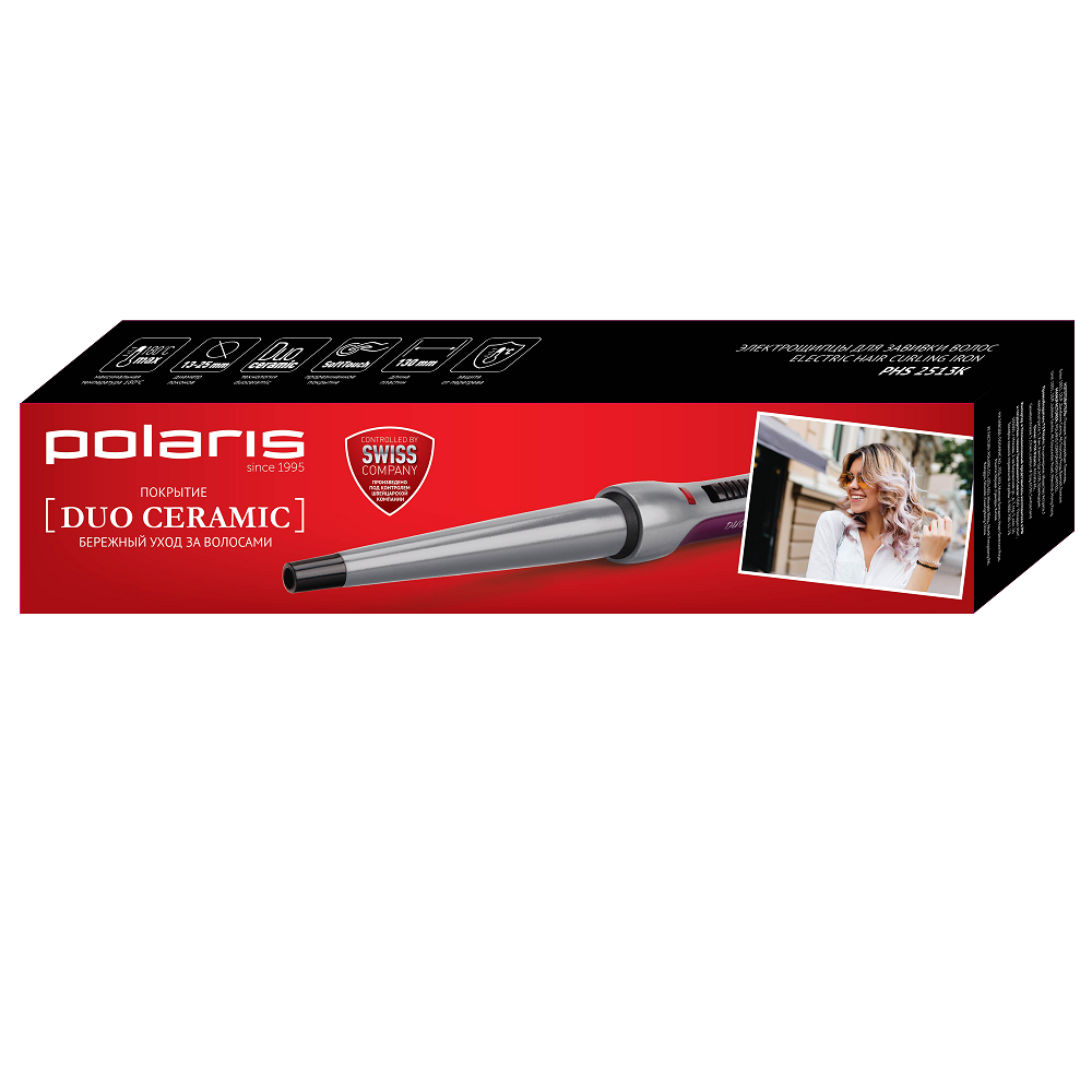 Duo ceramic. Стайлер Polaris PHS 2513k. Электрощипцы Polaris PHS 2513k. Щипцы Поларис 2 в 1 Ceramic Styler. Конусная плойка Поларис.