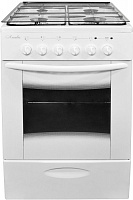 Кухонная плита Лысьва ЭГ 4к01 МС-2у белая, со стеклянной крышкой